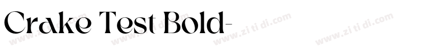 Crake Test Bold字体转换
